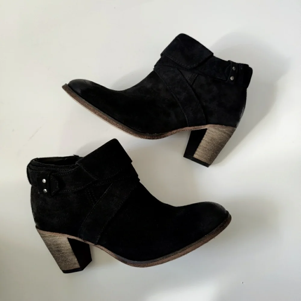 Johnston & Murphy Suede Leather Ankle Heel Boots